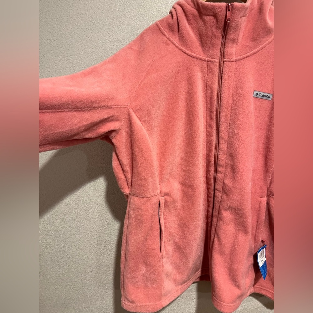 Columbia Womens Benton 2 Springs Fleece Hooded Full Zip Jacket Pink 3X - Picture 5 of 11